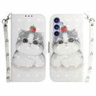 For Samsung Galaxy S23 FE 5G 3D Colored Horizontal Flip Leather Phone Case(Cute Cat) - 1