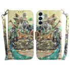 For Samsung Galaxy M34 5G/F34 5G 3D Colored Horizontal Flip Leather Phone Case(Zoo) - 1