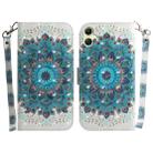 For Samsung Galaxy A05 3D Colored Horizontal Flip Leather Phone Case(Peacock Wreath) - 1