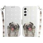 For Samsung Galaxy S24 5G 3D Colored Horizontal Flip Leather Phone Case(Pug) - 1