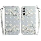 For Samsung Galaxy S24+ 5G 3D Colored Horizontal Flip Leather Phone Case(Magnolia) - 1