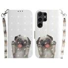 For Samsung Galaxy S24 Ultra 5G 3D Colored Horizontal Flip Leather Phone Case(Pug) - 1