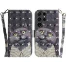 For Samsung Galaxy S24 Ultra 5G 3D Colored Horizontal Flip Leather Phone Case(Hug Cat) - 1