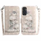 For Samsung Galaxy M55 3D Colored Horizontal Flip Leather Phone Case(Squirrels) - 1