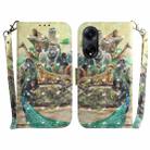 For OPPO A98 5G / F23 5G India 3D Colored Horizontal Flip Leather Phone Case(Zoo) - 1