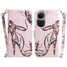 For OPPO Reno10 5G Global/Reno10 Pro Global 3D Colored Horizontal Flip Leather Phone Case(Butterfly High-heeled) - 1