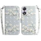 For OPPO A58 4G 3D Colored Horizontal Flip Leather Phone Case(Magnolia) - 1