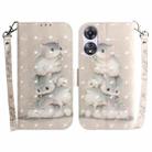 For OPPO A58 4G 3D Colored Horizontal Flip Leather Phone Case(Squirrels) - 1