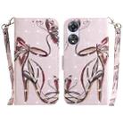 For OPPO A78 4G 3D Colored Horizontal Flip Leather Phone Case(Butterfly High-heeled) - 1