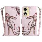 For OPPO A59 5G / A2M 3D Colored Horizontal Flip Leather Phone Case(Butterfly High-heeled) - 1