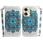 For OPPO A59 5G / A2M 3D Colored Horizontal Flip Leather Phone Case(Peacock Wreath) - 1