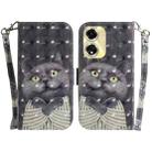 For OPPO A59 5G / A2M 3D Colored Horizontal Flip Leather Phone Case(Hug Cat) - 1