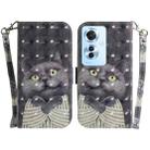 For OPPO F25 Pro 5G Global 3D Colored Horizontal Flip Leather Phone Case(Hug Cat) - 1