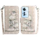 For OPPO F25 Pro 5G Global 3D Colored Horizontal Flip Leather Phone Case(Squirrels) - 1