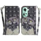 For OPPO Reno11 Global 3D Colored Horizontal Flip Leather Phone Case(Hug Cat) - 1