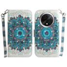 For OPPO A3 Pro 5G 3D Colored Horizontal Flip Leather Phone Case(Peacock Wreath) - 1