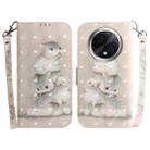 For OPPO A3 Pro 5G 3D Colored Horizontal Flip Leather Phone Case(Squirrels) - 1