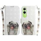 For OPPO K12x 3D Colored Horizontal Flip Leather Phone Case(Pug) - 1