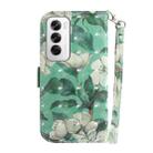 For OPPO Reno12 5G Global 3D Colored Horizontal Flip Leather Phone Case(Watercolor Flower) - 3