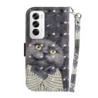 For OPPO Reno12 5G Global 3D Colored Horizontal Flip Leather Phone Case(Hug Cat) - 3