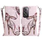 For OPPO Reno12 Pro 5G Global 3D Colored Horizontal Flip Leather Phone Case(Butterfly High-heeled) - 1