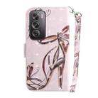 For OPPO Reno12 Pro 5G Global 3D Colored Horizontal Flip Leather Phone Case(Butterfly High-heeled) - 3