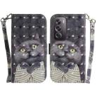 For OPPO Reno12 Pro 5G Global 3D Colored Horizontal Flip Leather Phone Case(Hug Cat) - 1