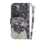 For OPPO Reno12 Pro 5G Global 3D Colored Horizontal Flip Leather Phone Case(Hug Cat) - 3