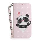 For OPPO Reno12 Pro 5G Global 3D Colored Horizontal Flip Leather Phone Case(Heart Panda) - 2