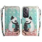 For OPPO Reno12 Pro 5G Global 3D Colored Horizontal Flip Leather Phone Case(Black White Cat) - 1