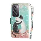 For OPPO Reno12 Pro 5G Global 3D Colored Horizontal Flip Leather Phone Case(Black White Cat) - 3