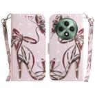 For OPPO Reno12 F 5G 3D Colored Horizontal Flip Leather Phone Case(Butterfly High-heeled) - 1