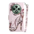 For OPPO Reno12 F 5G 3D Colored Horizontal Flip Leather Phone Case(Butterfly High-heeled) - 3