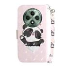 For OPPO Reno12 F 5G 3D Colored Horizontal Flip Leather Phone Case(Heart Panda) - 3