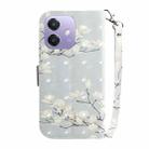 For OPPO A5x 5G / A3 4G / 5G / A3x 4G / 5G 3D Colored Horizontal Flip Leather Phone Case(Magnolia) - 3