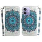 For OPPO A5x 5G / A3 4G / 5G / A3x 4G / 5G 3D Colored Horizontal Flip Leather Phone Case(Peacock Wreath) - 1