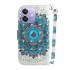 For OPPO A5x 5G / A3 4G / 5G / A3x 4G / 5G 3D Colored Horizontal Flip Leather Phone Case(Peacock Wreath) - 3
