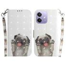 For OPPO A5x 5G / A3 4G / 5G / A3x 4G / 5G 3D Colored Horizontal Flip Leather Phone Case(Pug) - 1