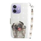 For OPPO A5x 5G / A3 4G / 5G / A3x 4G / 5G 3D Colored Horizontal Flip Leather Phone Case(Pug) - 3