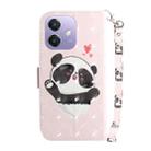 For OPPO A5x 5G / A3 4G / 5G / A3x 4G / 5G 3D Colored Horizontal Flip Leather Phone Case(Heart Panda) - 3