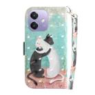 For OPPO A5x 5G / A3 4G / 5G / A3x 4G / 5G 3D Colored Horizontal Flip Leather Phone Case(Black White Cat) - 3