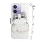 For OPPO A5x 5G / A3 4G / 5G / A3x 4G / 5G 3D Colored Horizontal Flip Leather Phone Case(Cute Cat) - 3