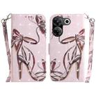 For Tecno Camon 20 Pro 4G / 20 3D Colored Horizontal Flip Leather Phone Case(Butterfly High-heeled) - 1