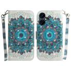 For Tecno Pova Neo 3 3D Colored Horizontal Flip Leather Phone Case(Peacock Wreath) - 1