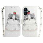 For Tecno Pova Neo 3 3D Colored Horizontal Flip Leather Phone Case(Cute Cat) - 1