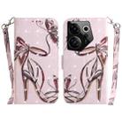 For Tecno Camon 20 Premier 5G 3D Colored Horizontal Flip Leather Phone Case(Butterfly High-heeled) - 1