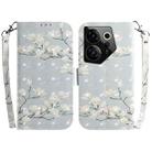 For Tecno Camon 20 Premier 5G 3D Colored Horizontal Flip Leather Phone Case(Magnolia) - 1