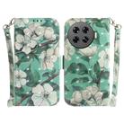 For Tecno Spark 20 Pro+ 4G 3D Colored Horizontal Flip Leather Phone Case(Watercolor Flower) - 1