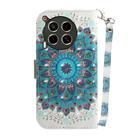 For Tecno Camon 30 5G /  30 4G CL6 CL7 3D Colored Horizontal Flip Leather Phone Case(Peacock Wreath) - 3