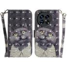 For Tecno Camon 30 Premier 5G 3D Colored Horizontal Flip Leather Phone Case(Hug Cat) - 1